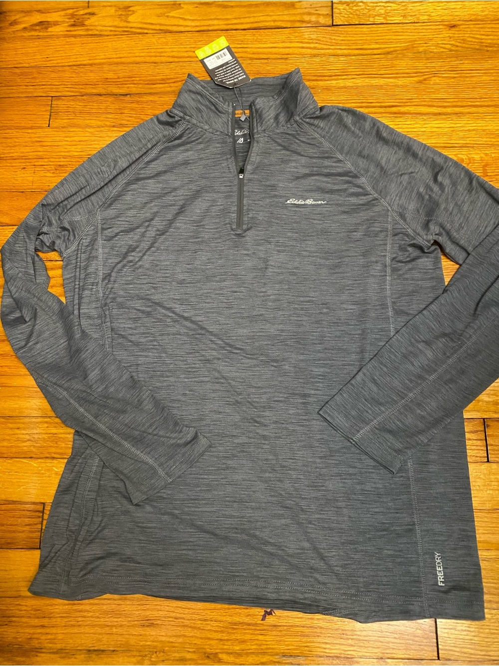 Eddie Bauer Men’s Quarter-Zip Performance Pullover - Gray Motion Size Large